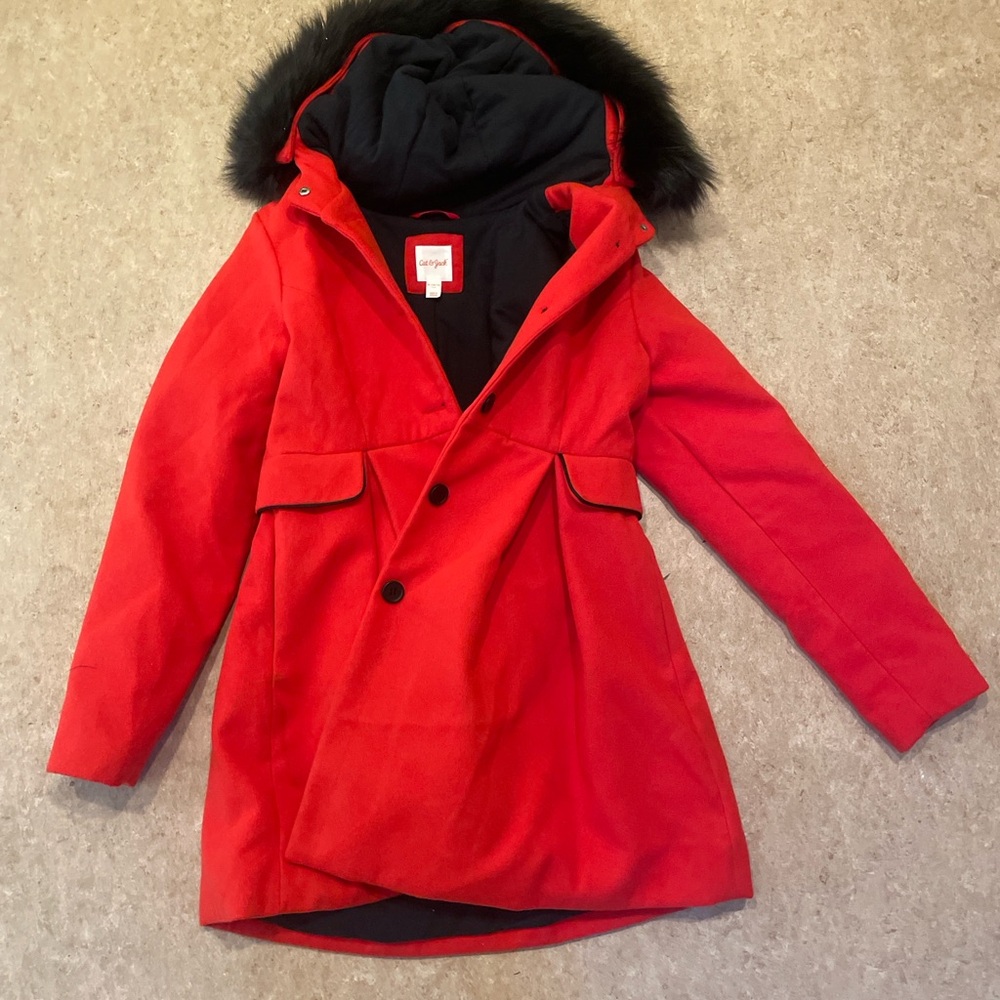 GAP Red Kids Puffer Jacket with Hood